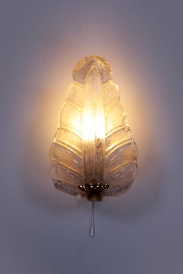 Hollywood Regency Murano Shell Glass Wall Lamp, Italy, 1960s-EZZ-1429073