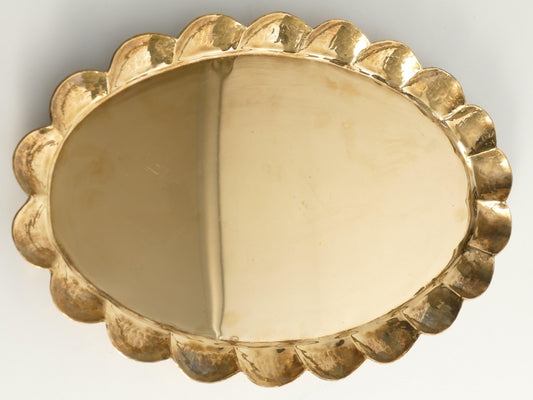 Hollywood Regency Oval Brass Tray by Arvid Johansson for Arvika Konstsmide, 1940s