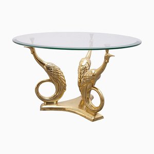 Hollywood Regency Peacock Coffee Table, 1960s-KIJ-1332063