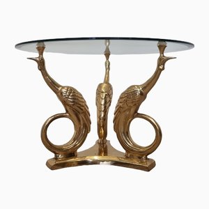 Hollywood Regency Peacock Coffee Table in Brass-GNW-1412121