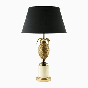 Hollywood Regency Sculptural Brass Pineapple Table Lamp in the Style of Maison Jansen-MJY-1148981