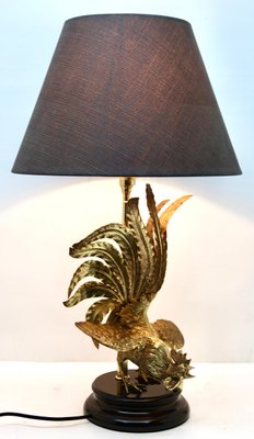 Hollywood Regency Sculptural Brass Table Lamp in the Style of Maison Jansen-MJY-1148773