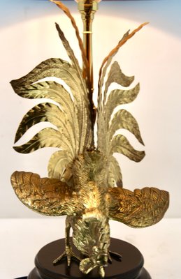 Hollywood Regency Sculptural Brass Table Lamp in the Style of Maison Jansen-MJY-1148773