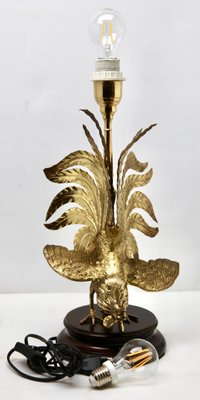 Hollywood Regency Sculptural Brass Table Lamp in the Style of Maison Jansen-MJY-1148773