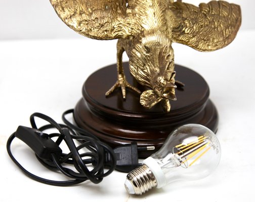 Hollywood Regency Sculptural Brass Table Lamp in the Style of Maison Jansen-MJY-1148773