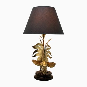 Hollywood Regency Sculptural Brass Table Lamp in the Style of Maison Jansen-MJY-1148773