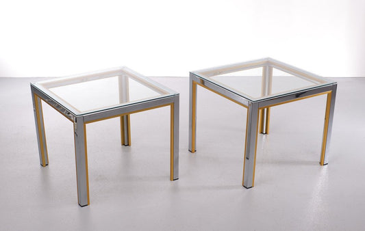 Hollywood Regency Side Tables by Renato Zevi, Italy, 1970s, Set of 2