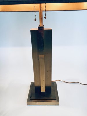 Hollywood Regency Style Architectural Brass Table Lamp, 1970s-RQV-1022724