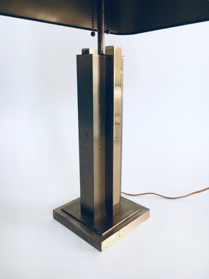 Hollywood Regency Style Architectural Brass Table Lamp, 1970s-RQV-1022724