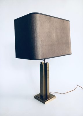 Hollywood Regency Style Architectural Brass Table Lamp, 1970s-RQV-1022724