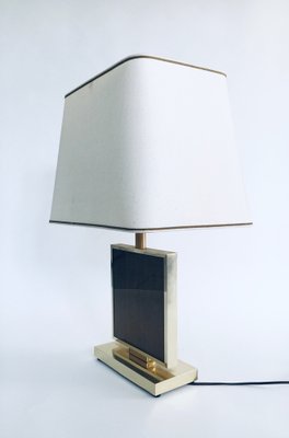 Hollywood Regency Style Gold Square Table Lamp, 1970s-RQV-1022715