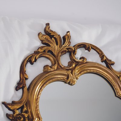 Hollywood Regency Style Gold Wall Vanity Ornate Mirror, USA-KND-942146