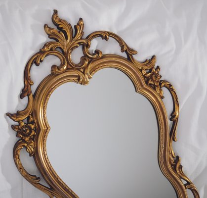 Hollywood Regency Style Gold Wall Vanity Ornate Mirror, USA-KND-942146