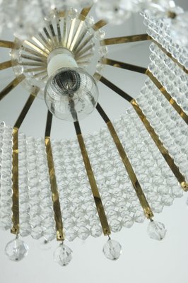 Hollywood Regency Style Pendant Light in Brass and Acrylic, 1960s-FH-1755928