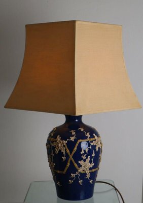 Hollywood Regency Table Lamp in Royal Blue, 1970s-ESB-1376599