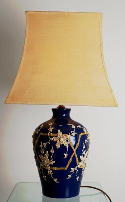 Hollywood Regency Table Lamp in Royal Blue, 1970s-ESB-1376599