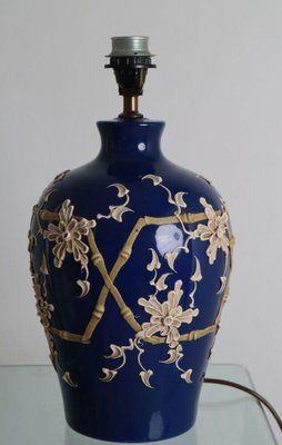 Hollywood Regency Table Lamp in Royal Blue, 1970s-ESB-1376599