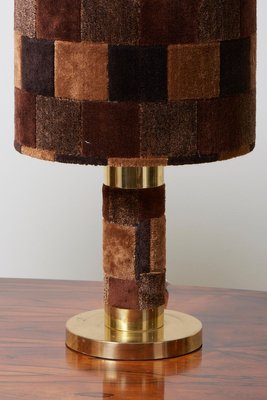 Hollywood Regency Table Lamps in Brass and Rug, 1970s, Set of 2-VLZ-631821