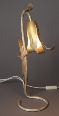 Hollywood Regency Table Lamps in the Form of a Golden Lily, 1980s, Set of 2-ESB-1724043