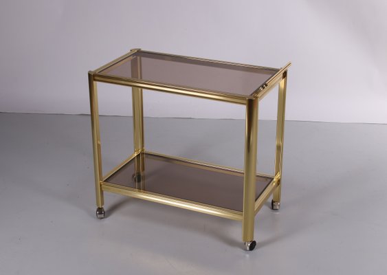 Hollywood Regency Trolley With Smoked Glass-EZZ-807544