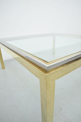 Hollywood Regency Two-Tone Coffee Table with Glass Plate-ZE-1364380