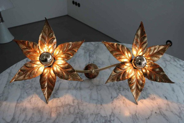 Hollywood Regency Wall Lamp in Brass by Willy Daro-FJP-1717666