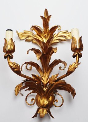 Hollywood Regency Wall Lamp in Gilded Metal by Hans Kögl Ranken-ESB-1376702