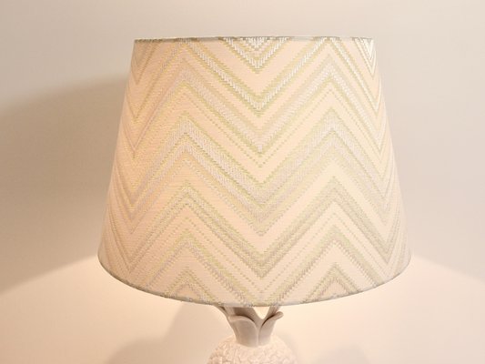 Hollywood Regency White Pineapple Table Lamp from Tommaso Barbi, Italy, 1970s-MWV-1794106