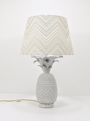 Hollywood Regency White Pineapple Table Lamp from Tommaso Barbi, Italy, 1970s-MWV-1794106