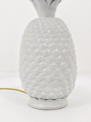 Hollywood Regency White Pineapple Table Lamp from Tommaso Barbi, Italy, 1970s-MWV-1794106