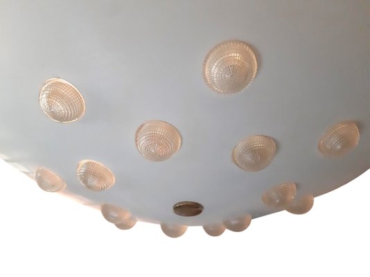 Holophane Glass Ceiling Lamp by Gino Sarfatti for Stilnovo, 1949-ES-692697