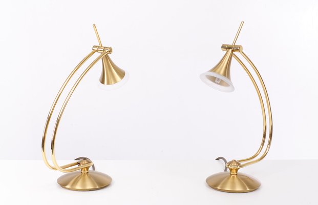 Holtkotter Brass Halogen Table Lamps, Germany, 1985, Set of 2-GCG-1719212