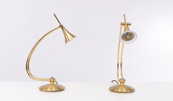 Holtkotter Brass Halogen Table Lamps, Germany, 1985, Set of 2-GCG-1719212