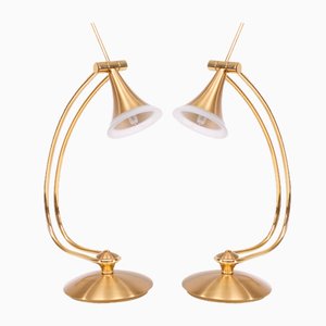 Holtkotter Brass Halogen Table Lamps, Germany, 1985, Set of 2-GCG-1719212