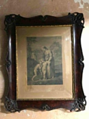 Holy Family, Etching, 1800s, Framed-ULU-1731969