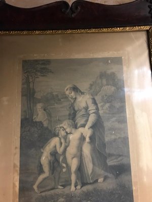 Holy Family, Etching, 1800s, Framed-ULU-1731969