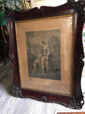 Holy Family, Etching, 1800s, Framed-ULU-1731969