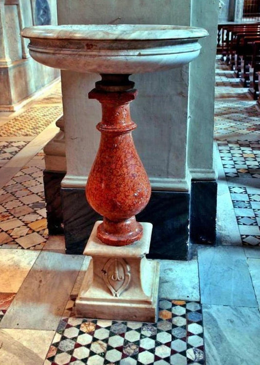 Holy Water of San Clemente in Rome Basin, End 19th Century