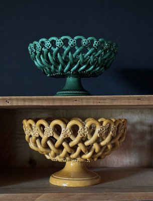 Homemade Ceramic Basket, 1960s-YSE-2034526