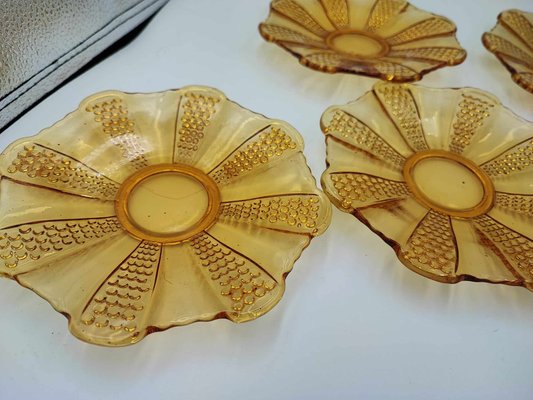 Honey Dessert Plates from Ząbkowice Steelworks, 1970s, Set of 5-CAQ-1790734