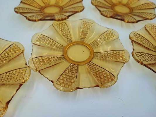 Honey Dessert Plates from Ząbkowice Steelworks, 1970s, Set of 5-CAQ-1790734