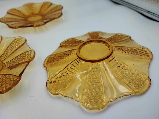 Honey Dessert Plates from Ząbkowice Steelworks, 1970s, Set of 5-CAQ-1790734