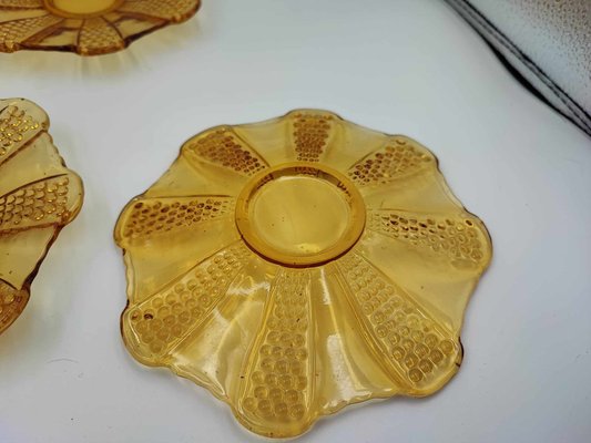 Honey Dessert Plates from Ząbkowice Steelworks, 1970s, Set of 5-CAQ-1790734