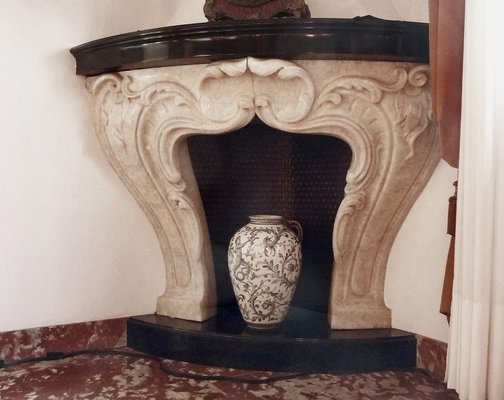 Honey Onyx Fireplace, Belgium, 1940s-IJR-1450848