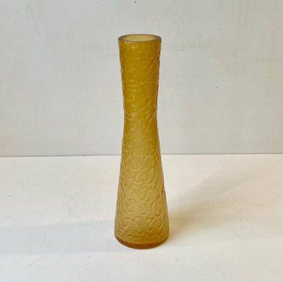 Honey Yellow Glass Vase by Geoffrey Baxter for Whitefriars, 1970s-LCR-1374398