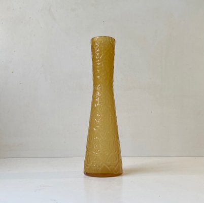 Honey Yellow Glass Vase by Geoffrey Baxter for Whitefriars, 1970s-LCR-1374398