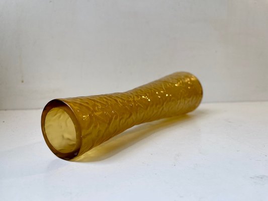 Honey Yellow Glass Vase by Geoffrey Baxter for Whitefriars, 1970s-LCR-1374398