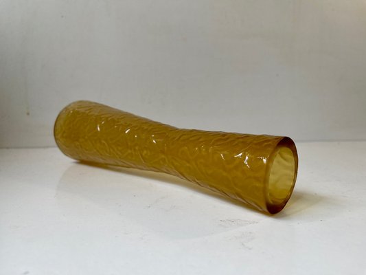 Honey Yellow Glass Vase by Geoffrey Baxter for Whitefriars, 1970s-LCR-1374398