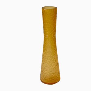 Honey Yellow Glass Vase by Geoffrey Baxter for Whitefriars, 1970s-LCR-1374398