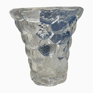 Honeycomb Crystal Vase by P. Davesn, France-MJW-2027559